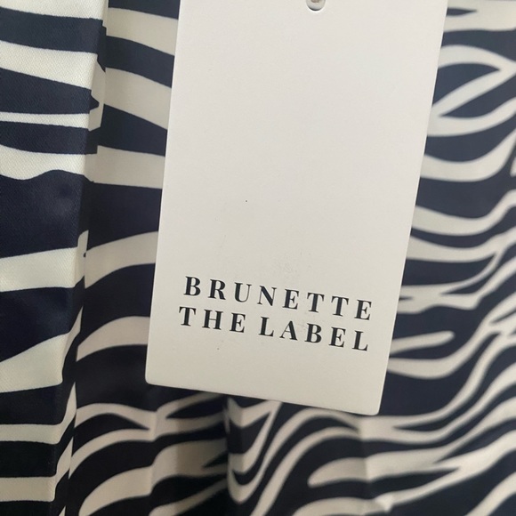 Brunette The Label “Stevie” straight leg silk zebra pants. NWT - Picture 3 of 6
